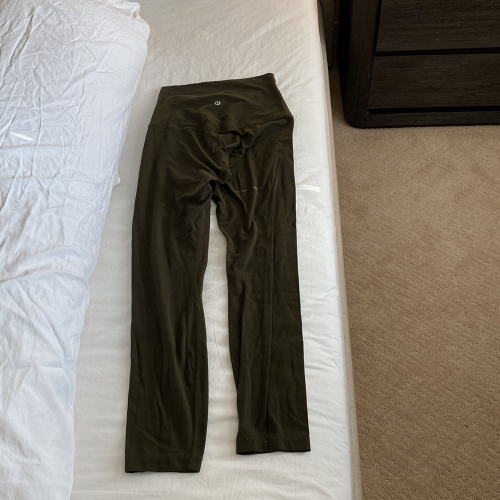 Lululemon align pant, high rise, 25” length, olive green. Like new - Picture 10 of 15